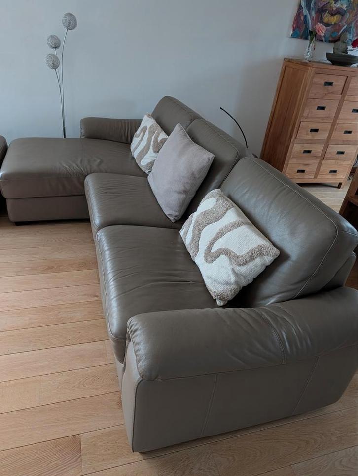 Salon en cuir canapé d angle, Maison & Meubles, Canapés | Coins salons complets, Cuir, Enlèvement