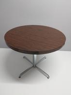 Vintage Tafel (1976), Palissander Fineer en Chroom Onderstel, Ophalen, Gebruikt, 50 tot 100 cm, 50 tot 100 cm