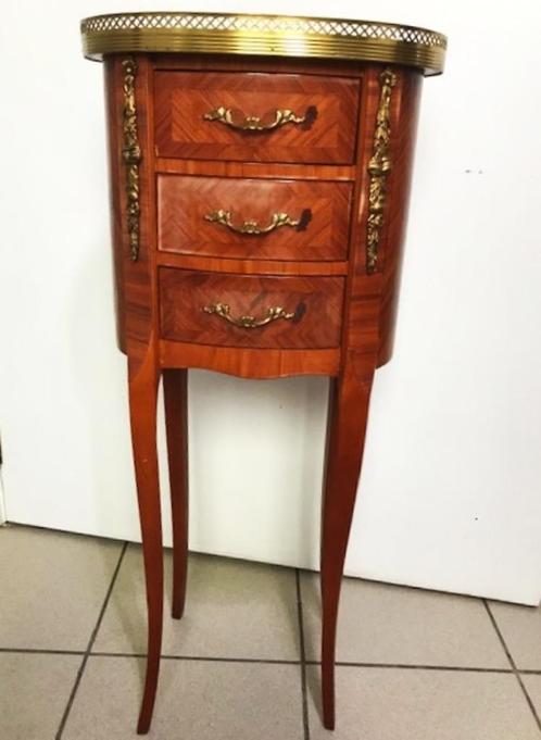 Marqueterie kastje Louis XV-stijl Brons Kers tafel😍✨💑🤗👌, Antiek en Kunst, Antiek | Meubels | Tafels, Ophalen of Verzenden