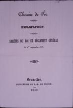 Livre exploitation chemin de fer 1838 (copie), Collections, Trains & Trams, Livre ou Revue, Utilisé, Enlèvement ou Envoi, Train