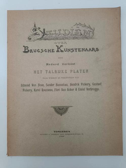 Studiën over Brugsche kunstenaars 1900, Antiek en Kunst, Antiek | Boeken en Manuscripten, Ophalen of Verzenden
