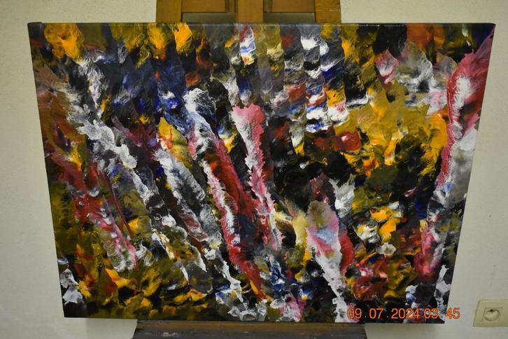 Abstract schilderij, serie nr. (70) van Joky Kamo, Antiek en Kunst, Kunst | Schilderijen | Abstract, Ophalen