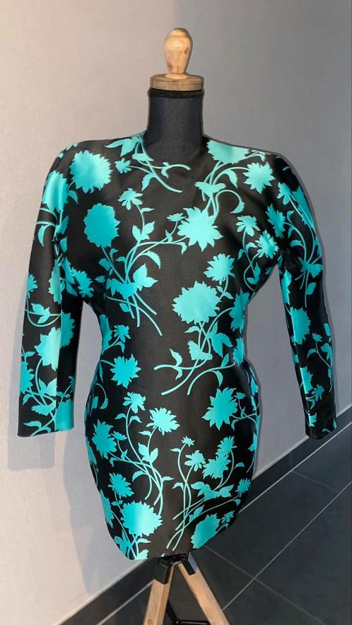 VERSACE Floral Silhouette Cocoon Mini (waarde:€ 3.150,00), Kleding | Dames, Jurken, Nieuw, Maat 36 (S), Blauw, Boven de knie, Ophalen of Verzenden