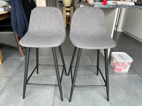 Te koop: Twee barkrukken, Huis en Inrichting, Barkrukken, Gebruikt, 60 tot 90 cm, 2 krukken, Ophalen