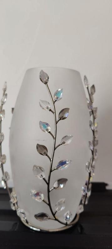 Swarovski leaves crystal vase