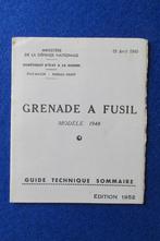 Grenade à fusil modèle 1948, Armée de terre, Enlèvement ou Envoi