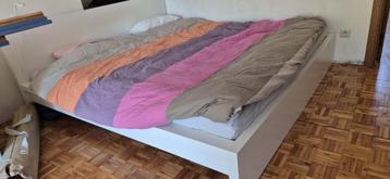Tweepersoons bed incl. lattenbodem (180x200), Huis en Inrichting, Slaapkamer | Bedden, Ophalen, Gebruikt, Wit, Tweepersoons