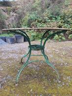 Ancienne table ronde en tôle pour l'extérieur, Ophalen