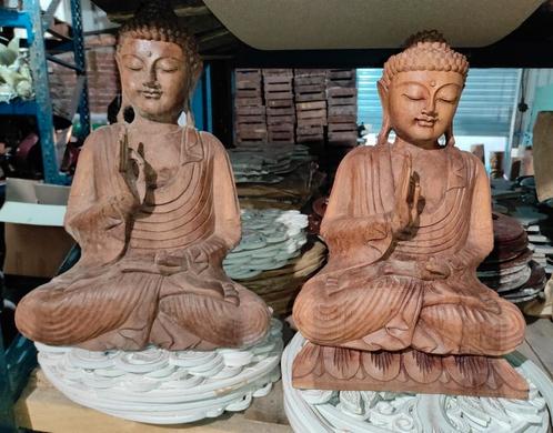 bouddha en bois de suar 50 cm, Maison & Meubles, Accessoires pour la Maison | Statues de Bouddha, Neuf, Enlèvement ou Envoi