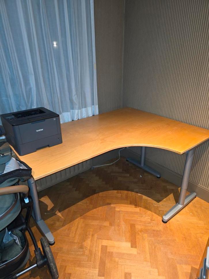 Bureau (extensible) avec meuble à tiroirs, Maison & Meubles, Bureaux, Bureau, Enlèvement