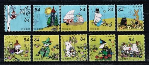 Postzegels uit Japan - K 3894 - Moomins, Timbres & Monnaies, Timbres | Asie, Affranchi, Asie orientale, Enlèvement ou Envoi