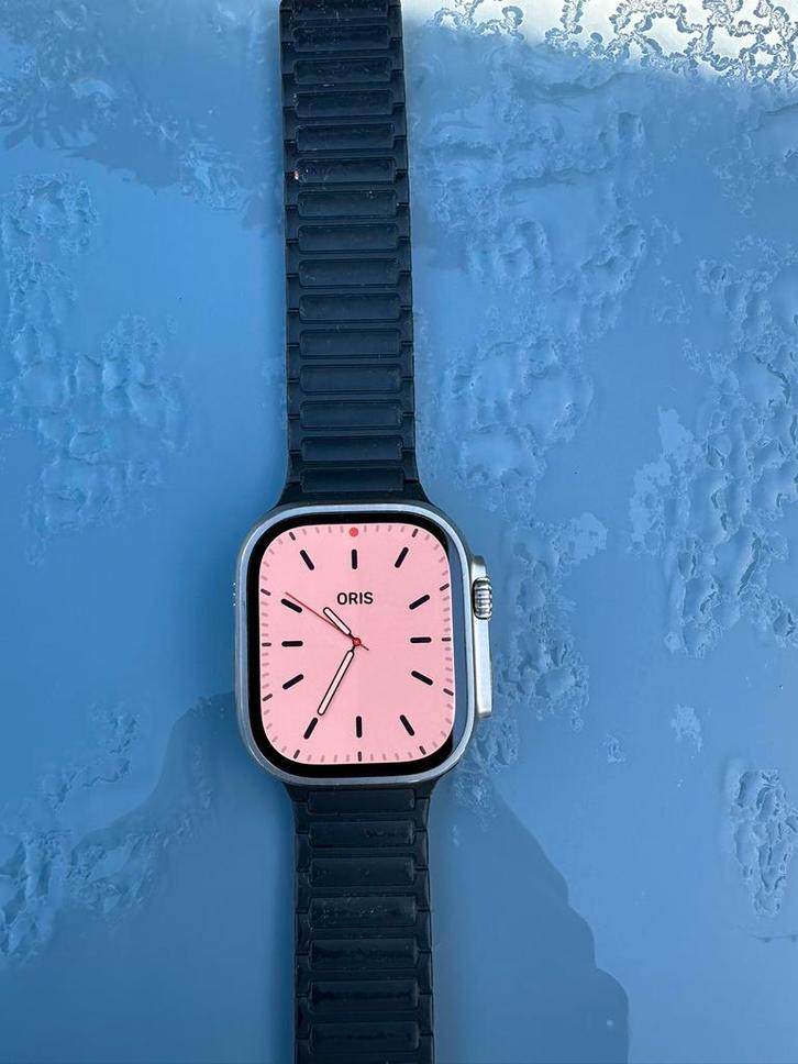 Apple Watch Ultra 2 titanium GPS+cellular (LTE), Handtassen en Accessoires, Smartwatches, iOS, Zilver, Afstand, Conditie, GPS