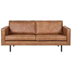 Canapé vintage design cuir brun, Huis en Inrichting, Zetels | Zetels, Ophalen, Gebruikt, 150 tot 200 cm, Driepersoons