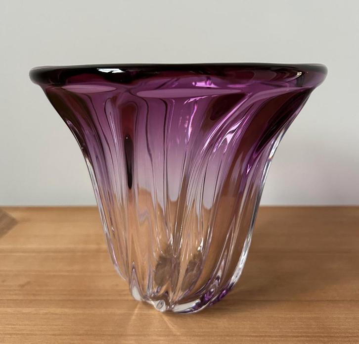 Mooie Vaas - Val Saint Lambert - model Vatel, Antiek en Kunst, Antiek | Glaswerk en Kristal, Ophalen of Verzenden