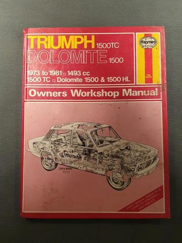 Haynes workshop manual Triumph Dolomite, Enlèvement ou Envoi