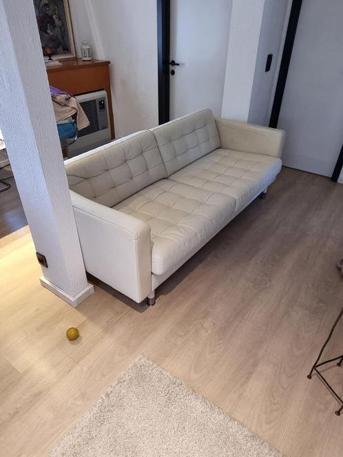 zetel en relax te koop, Huis en Inrichting, Zetels | Zetels, Gebruikt, Rechte bank, Vierpersoons of meer, Hout, Leer, Ophalen