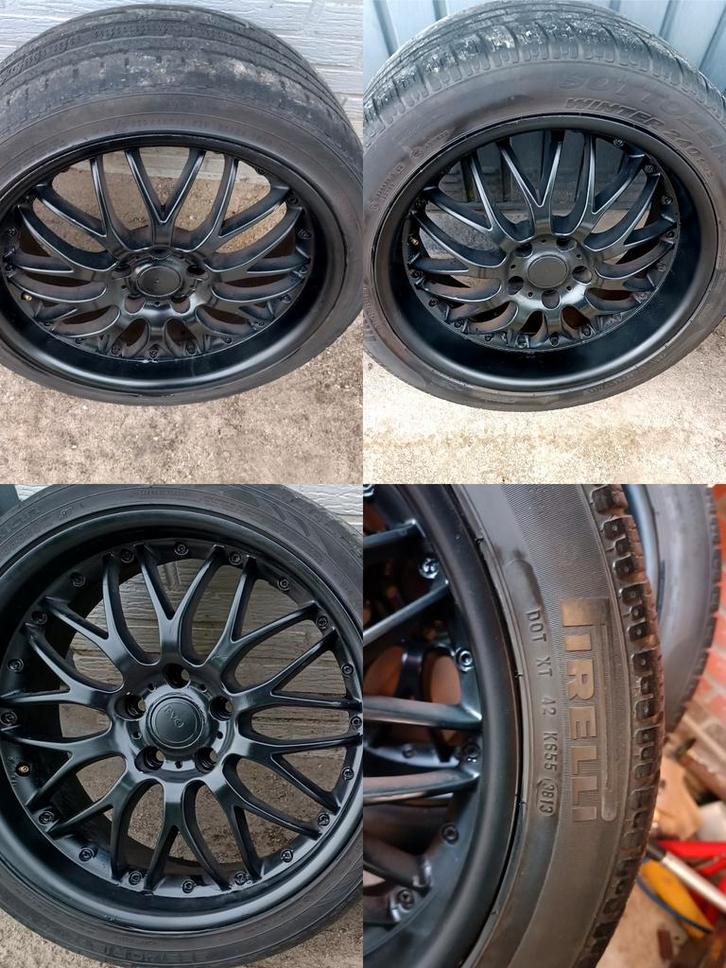 VW/Audi/Seat(Evo Racing breedset 18" velgen) (5x112)., Autos : Pièces & Accessoires, Pneus & Jantes, Pneus et Jantes, Pneus hiver