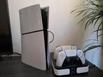 PS5 Slim | 2 controllers + draadloze oplader | Perfecte staa, Games en Spelcomputers, Ophalen, Zo goed als nieuw