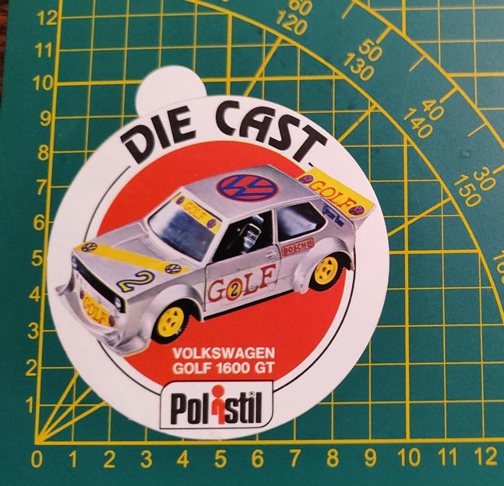 Sticker Polistil Volkswagen Golf 1600 GT, Verzamelen, Stickers, Ophalen of Verzenden