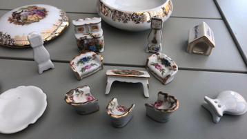 Ensemble de miniatures en porcelaine de Limoges