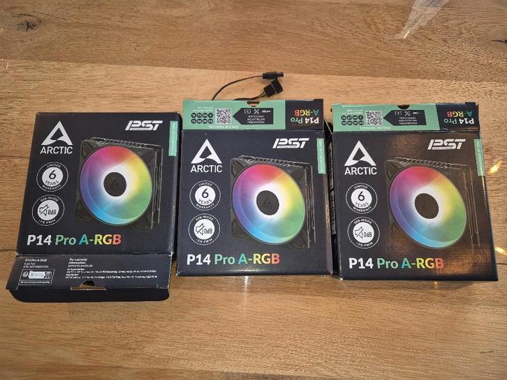 3 x Arctic P14 Pro A-RGB, Electroménager, Ventilateurs, Comme neuf, Autre, Enlèvement ou Envoi