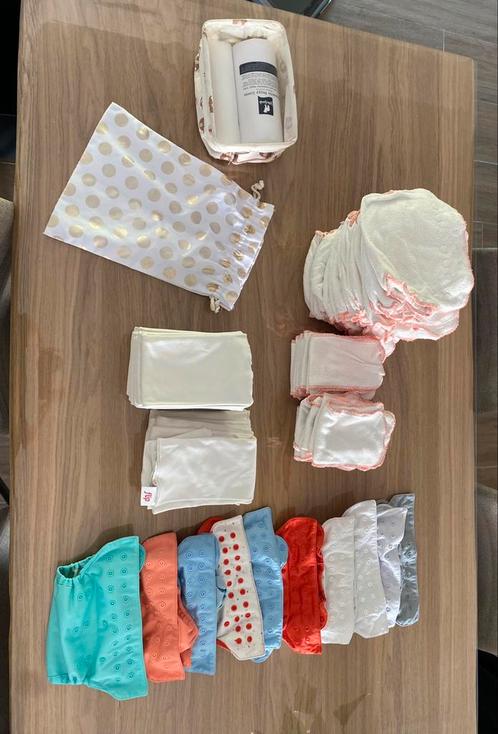 Volledige set wasbare luiers (van baby tot peuter), Kinderen en Baby's, Babykleding | Overige, Zo goed als nieuw, Ophalen of Verzenden