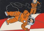 Carte postale : Hergé : Tintin : On a marché sur la lune, Collections, Enlèvement ou Envoi