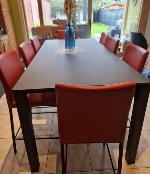 Table à manger haute avec 8 chaises, Maison & Meubles, Salles à manger complètes, Comme neuf, Enlèvement