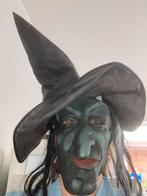 Halloween heks - heksenmasker met haar en hoed, Ophalen, Gebruikt