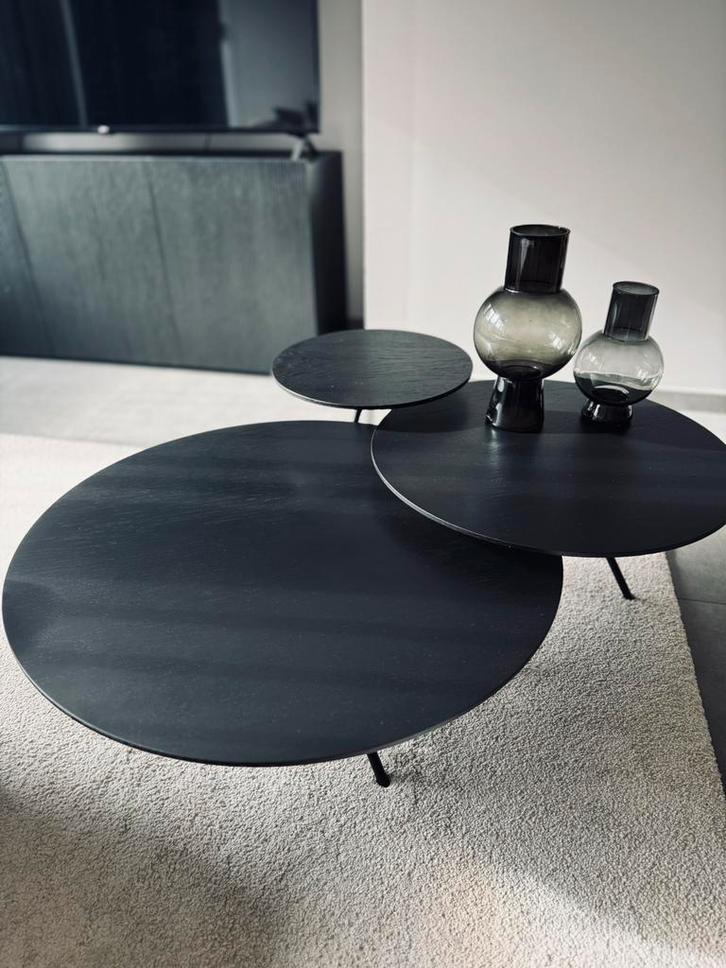 Salontafel GOOSENS - set 3, Huis en Inrichting, Tafels | Salontafels, Zo goed als nieuw, Rond, Ophalen