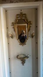 Vintage gouden spiegel, Ophalen of Verzenden