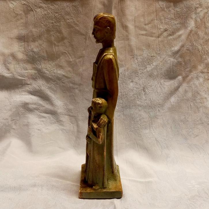 Heiligbeeldje Sint josef met kind, Antiek en Kunst, Curiosa en Brocante, Ophalen of Verzenden