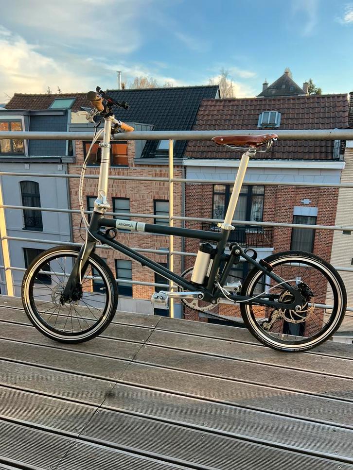 Vélo pliant Ahooga electrique - hybrid style + drop charcoal, Vélos & Vélomoteurs, Vélos | Vélos pliables, Comme neuf, Autres marques