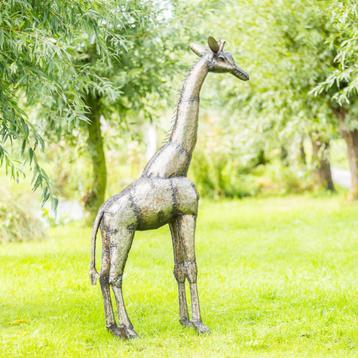 Metalen giraf van 180 cm - beeld van metaal  beschikbaar voor biedingen