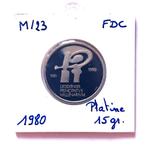 BELGIQUE M/23 Médaille PLATINE 15g Millénaire de Liège 1980, Ophalen of Verzenden, Overig, Setje