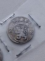Oude munten zilver, Nederland 2 stuiver hollandia, Envoi, Argent