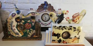 3 faience klokken beschikbaar voor biedingen