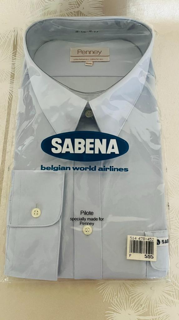 Nieuw Sabena pilotenhemd origineel by Penney  In verpakking, Collections, Souvenirs Sabena, Neuf, Enlèvement ou Envoi