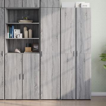Hoge kast 40x42,5x185cm bewerkt hout grijs sonoma eikenkleur beschikbaar voor biedingen
