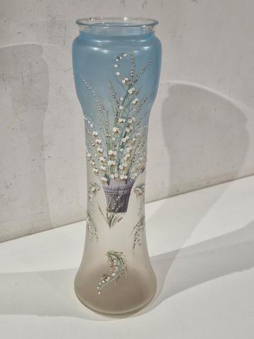 Grote geemailleerde vaas art NOUVEAU ,  Jugendstil art deco, Ophalen of Verzenden