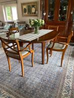 Tafel met 4 stoelen, Huis en Inrichting, Tafels | Eettafels, Gebruikt, Ophalen, Kersenhout
