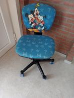 BUREAU STOEL BEKLEED MET MICKEY ,  GOOFY EN DONALD DUCK, Blauw, Ophalen of Verzenden, Zo goed als nieuw, Bureaustoel