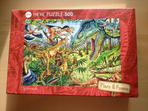puzzle 500 pièces dinosaures, Hobby & Loisirs créatifs, Sport cérébral & Puzzles, Comme neuf, Puzzle, 500 à 1500 pièces, Enlèvement