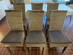 6 NWG Rotan stoelen in goede staat! 60€ voor 6 stoelen!!, Vijf, Zes of meer stoelen, Riet of Rotan, Bruin, Zo goed als nieuw
