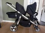 Dubbele kinderwagen, Kinderen en Baby's, Kinderwagens en Combinaties, Ophalen, Gebruikt, Kinderwagen, Verstelbare duwstang
