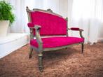 vintage roze barok tweezit / fauteuil /  zetel, Ophalen of Verzenden