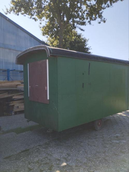 bouwkeet, schaftkeet, werfkeet met gewone trekhaak, Doe-het-zelf en Bouw, Bouwketen en Schaftketen, Gebruikt, Ophalen