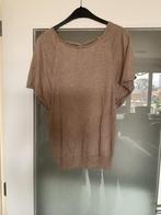 Goudkleurig zomertruitje, Beige, Maat 42/44 (L), Korte mouw, Gedragen