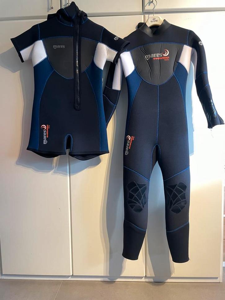 Mares Evolution Lady 7 mm + 5 mm, taille 3 L, Sports nautiques & Bateaux, Plongée, Comme neuf, Combinaison de plongée, Enlèvement ou Envoi