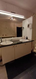 Dubbele lavabo, granieten blad, Huis en Inrichting, Ophalen, Gebruikt